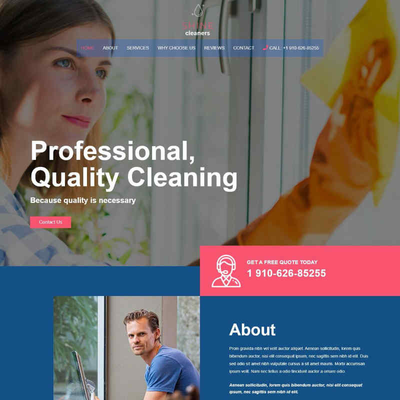Cleaning Services Website Template